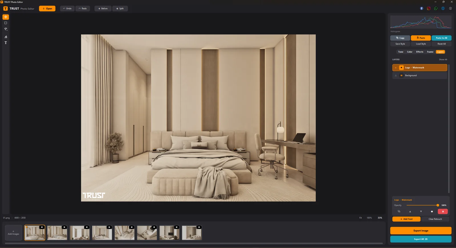Layers with opacity and order