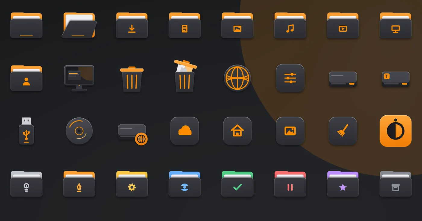 File-type icons for design, 3D, office and media files